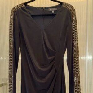 Guess Elegant Black Dress with Gold Accents